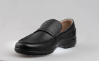 Men's No-Lace Loafers M602 <BLACK>