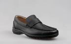 Men's No-Lace Loafers M602 <BLACK>