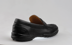 Men's No-Lace Loafers M602 <BLACK>