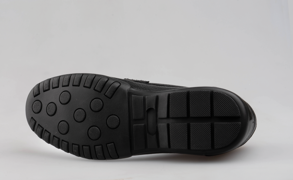 Men's No-Lace Loafers M602 <BLACK>